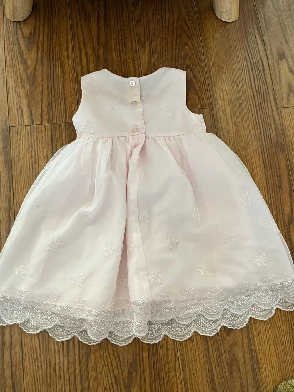 Sleeveless Light Pink Bow-Front Tulle Party Dress for Girls